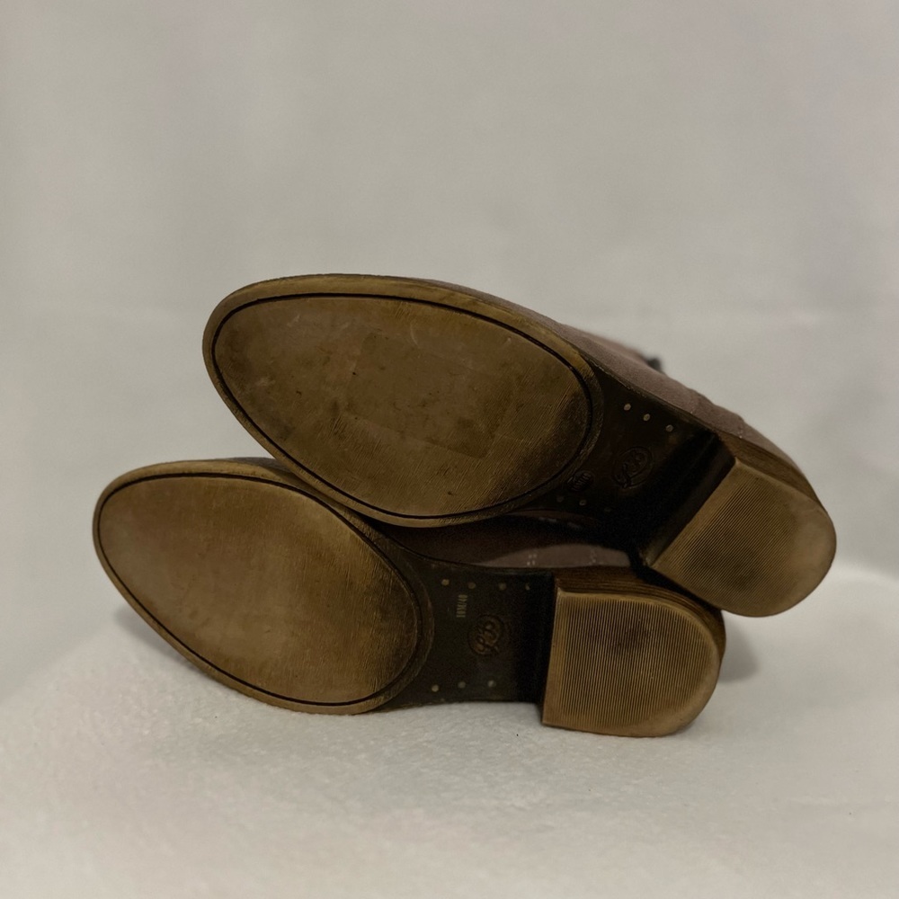 Luck Brand Size 10 Beige Suede Double Zipper  Leather Booties - Picture 12 of 16